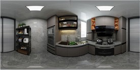 现代厨房全景模型