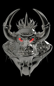 蒸汽朋克金属机械牛头