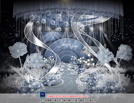 雾霾蓝婚礼仪式区