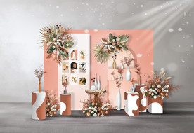 粉色婚礼迎宾区效果图