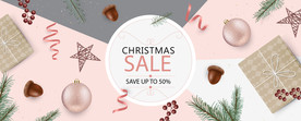 新圣诞节日促销海报banner