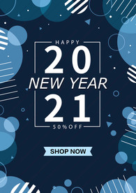 2021年终节日促销海报矢量