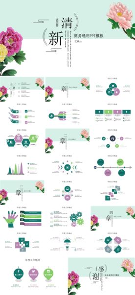 文艺时尚创意分析清新汇报PPT