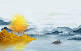 新中式电视背景墙