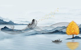 新中式电视背景墙