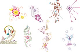 绣花 花朵 可爱 蝴蝶  烫钻