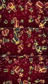 礼物落下背景掉落的礼物盒视频