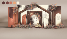 婚礼效果图 白色婚礼 婚礼背景