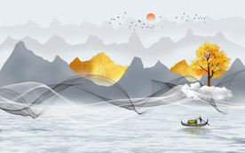 新中式电视背景墙