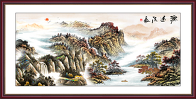 山水画水墨山水画意境山水画