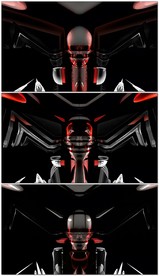 机器人头闪动节奏机械VJ视频