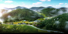 山间花海景观设计效果图