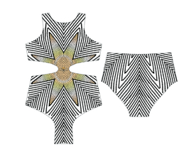 星星几何定位花型