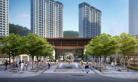 小区入口广场景观设计效果图
