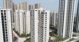 俯瞰航拍精品楼盘视频素材