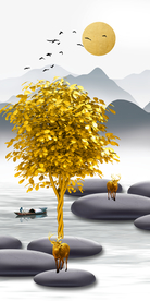 转运石玄关 金钱树