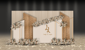 香槟色婚礼迎宾区