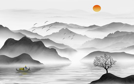 新中式水墨山水