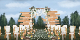 户外婚礼舞台设计效果图