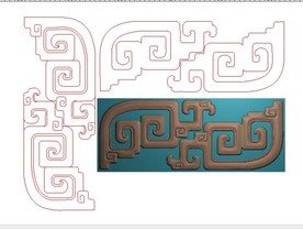 茶几脚花精雕图