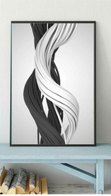 现代北欧风简约黑白几何装饰画