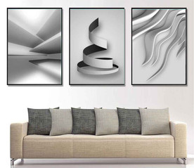 现代北欧极简几何空间装饰画