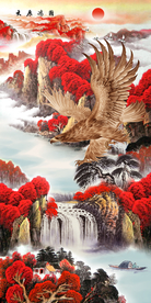 大展鸿图玄关画