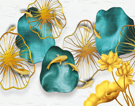 九鱼图荷花玄关