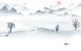 意境现代新山水画 TIF分层