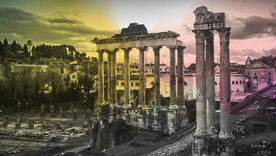 复古欧式建筑背景墙