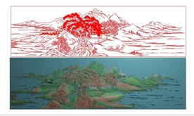 山水精雕图