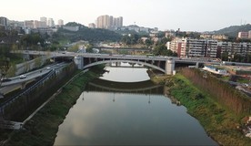 自贡东兴寺立交桥航拍镜头