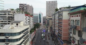 四川自贡自由路航拍素材