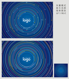 同心圆线条背景