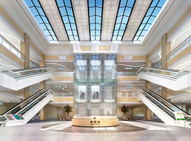 现代医院中庭综合楼大厅门诊大厅