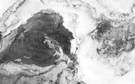 现代北欧水墨山大理石拼花背景墙