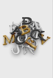 现代北欧极简金色字母玄关装饰画