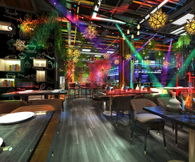 音乐餐厅室内设计案例效果图