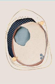 现代北欧抽象几何油画玄关装饰画