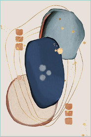 现代北欧抽象几何油画玄关装饰画