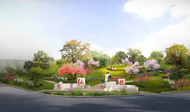 公园小入口景观效果图