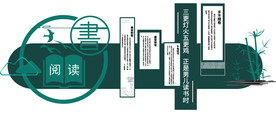 学校学区学习企业文化阅读墙