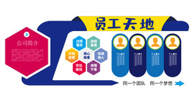 企业社区学校简约文化墙