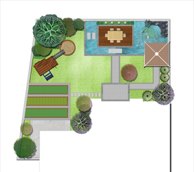 别墅庭院景观设计平面图