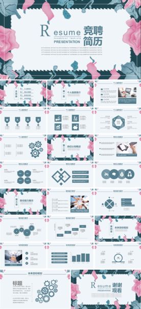 求职学生个人简历PPT素材