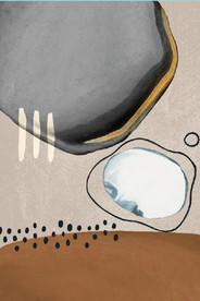 北欧抽象几何油画玄关装饰画