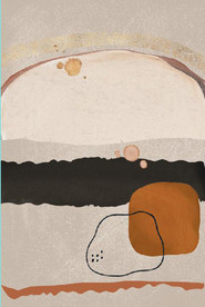 北欧抽象几何油画玄关装饰画