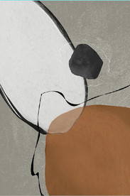 北欧抽象几何油画玄关装饰画