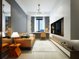 岩板瓷砖空间效果图 砂岩米黄