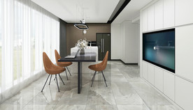 岩板瓷砖空间效果图 凯尔特灰